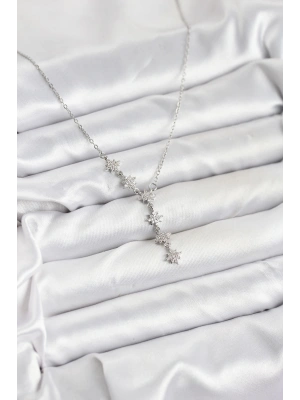 316L Çelik Zincir Gümüş Renk Kutup Yıldızı Model Kadın Kolye