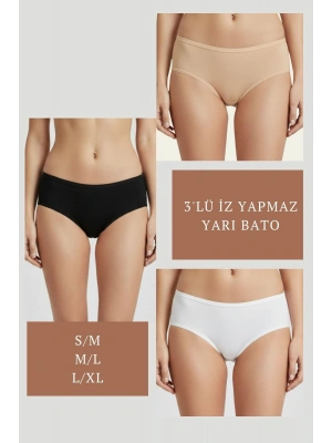 3LÜ SET KÜLOT-SİYAH-BEYAZ-TEN DOR2850