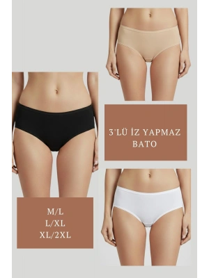 3LÜ SET KÜLOT-SİYAH-BEYAZ-TEN DOR2851