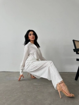 Gömlek - Pantolon Saten İkili Takım