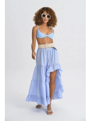 Audrey Fıfrlı Yırtmaç Detay Etek 4037