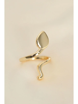 Ayarlamalı Altın Renk Yılan Yüzük