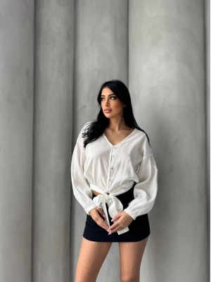 Bağlama Detaylı Gömlek