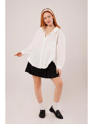 Basic Oversize Beyaz Gömlek