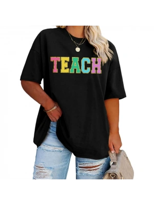 Baskılı T-shirt - Siyah