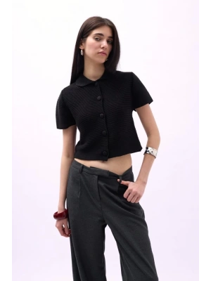 Bebe Yaka Düğmeli Bluz
