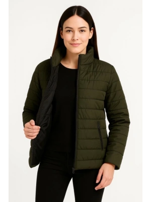 Bomber Mont Ceket – Su İtici Kumaş, Kapitone Astarlı, Fermuarlı, Kışlık - Haki