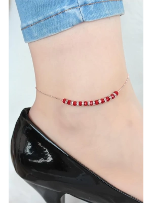 Bordo Miyuki Taşlı Hal Hal