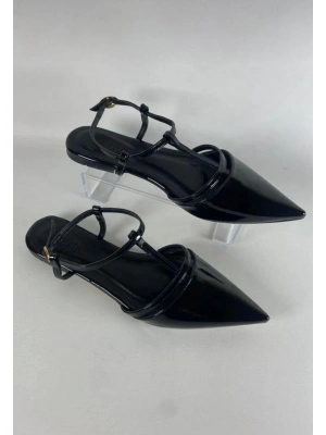 Canca Siyah Rugan Babet Ayakkabı