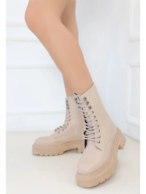 Caxa Nude Cilt Bağcıklı Bot