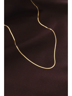 Çelik Altın Renk 60 cm İnce İtalyan Zincir Kolye