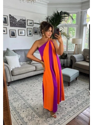 ÇİFT RENKLİ ELBİSE