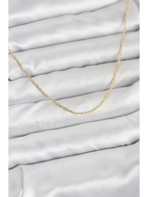 CM 14K Gold Renk Burgu Model 60 cm Kadın Kolye