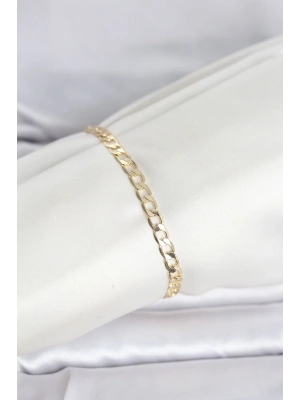 CM 14K Gold Renk Halka Zincir Model Kadın Bileklik