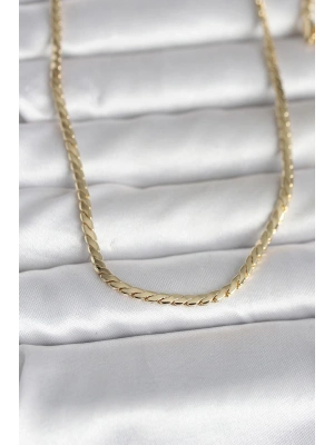 CM 14K Gold Renk Yassı Model 60 cm Kadın Kolye