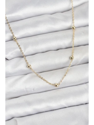 CM Gold Renk Top Zincirli Kadın Kolye
