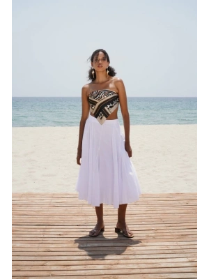 Dikiş Detay Maxi Etek