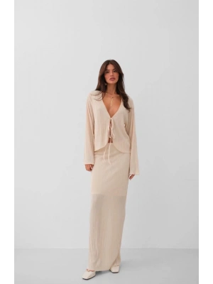 Düşük Bel Maxi Boy Etek