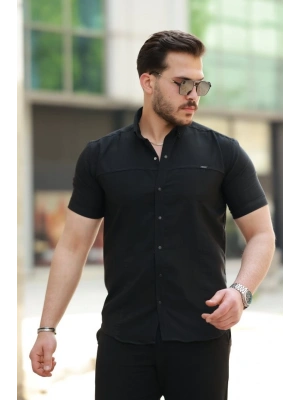Erkek çıtçıt Düğmeli Kısa Kollu Gömlek