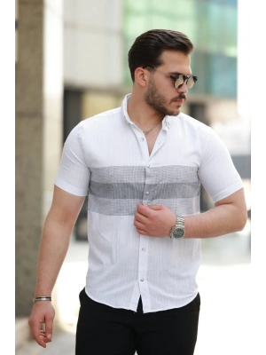 Erkek Desenli Kısa Kollu Gömlek