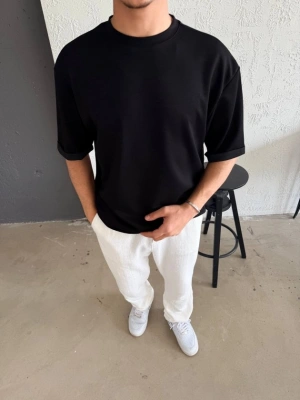 Erkek Duble Kol Basic Tişört