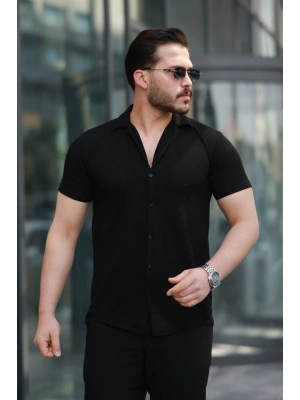 Erkek Kısa Kollu örme Kumaş Pamuklu Gömlek