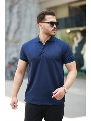 Erkek Kısa Kollu Yakalı Viskon Iki Iplik Erkek Bluz