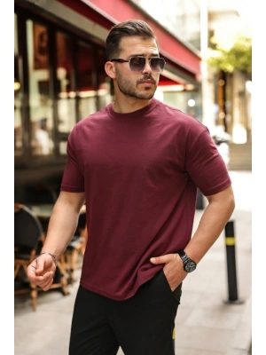 Erkek Kolları Dar Kesim Rahat Kalıp Basic Tişört