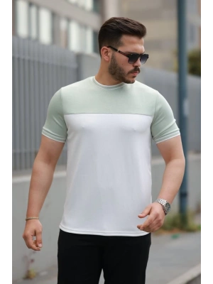 Erkek Parçalı Renk Kısa Kollu Tişört