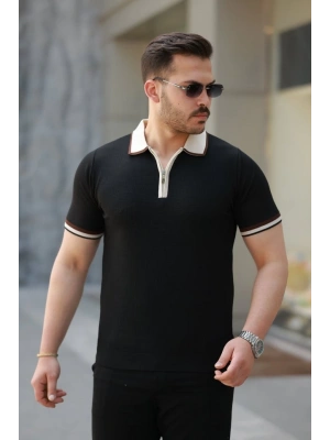 Erkek Renkli Yaka Kısa Kollu Tişört