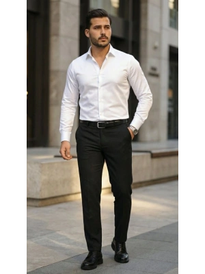 Erkek Saten Klasik Gömlek