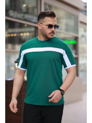 Erkek şerit Detaylı Kısa Kollu T-shirt