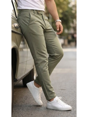 Erkek Slim Fit Dilli Kumaş Pantolon