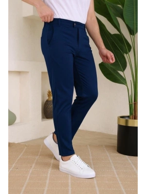 Erkek Slim Fit Dilli Kumaş Pantolon