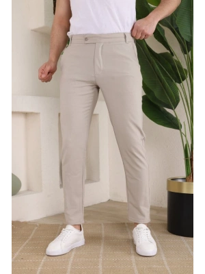 Erkek Slim Fit Dilli Kumaş Pantolon