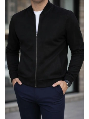 Erkek önden Fermuarlı Içi Astarlı Süet Ceket