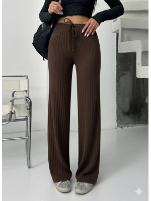 Fitilli şardonlu pantolon kahve a4058