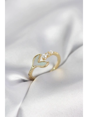 Gold Renk Balık Kuyruğu Model Kadın Yüzük