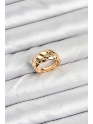 Gold Renk Bombeli Sarmal Yüzük