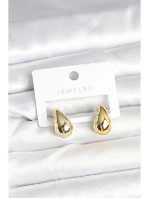 Gold Renk Damla Küpe 17 mm