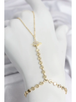 Gold Renk Pirinç Kutup Yıldızı Zirkon Taşlı Şahmeran