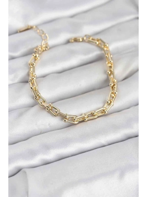 Gold Renk Tifani Model Pirinç Kadın Bileklik