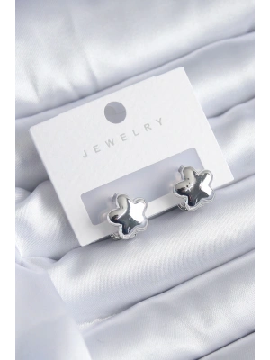 Gümüş Renk Yıldız Model Yıldız Model Pirinç Kadın Küpe