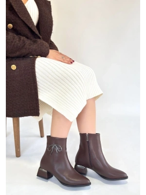 Harly Kahverengi Cilt Topuklu Bot