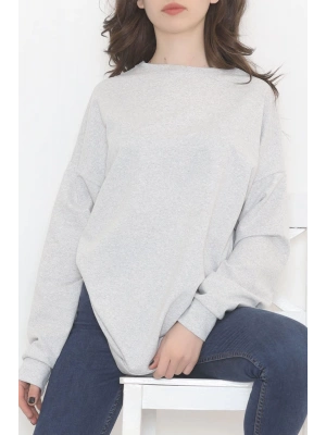 Baskılı Oversize Bisiklet Yaka T-shirt - Siyah