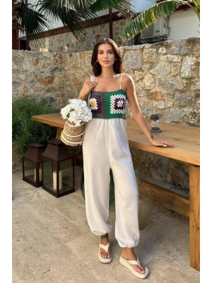 Jasmin Süzüneli Keten Tulum 1280-08