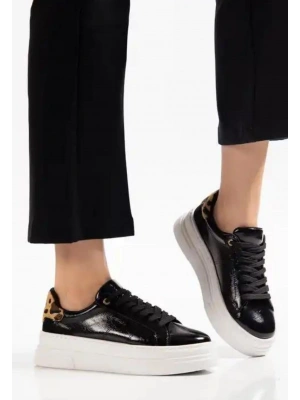 Jetan Siyah Rugan Bağcıklı Spor Ayakkabı