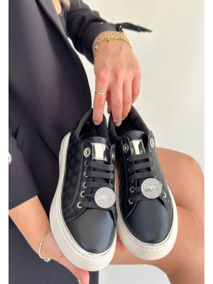 Jlar Siyah Cilt Bağcıklı Spor Ayakkabı