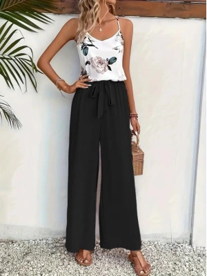 Kadın Ip Askılı V Yakalı Süprem Bluz Ve Aerobin Pantolon Ikili Takım