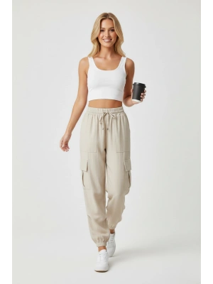 Kadın Puntolu Kargo Pantolon